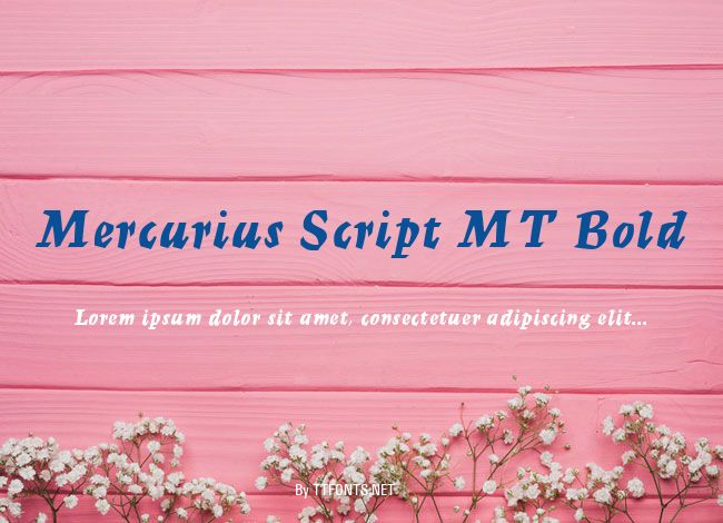Mercurius Script MT Bold example